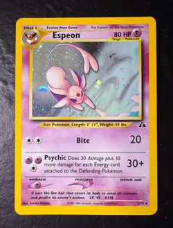 Espeon - Neo Discovery 1/75 Holo - Pokemon TCG Card - LP - WOTC Vintage - Image 1