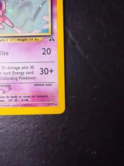 Espeon - Neo Discovery 1/75 Holo - Pokemon TCG Card - LP - WOTC Vintage - Image 4