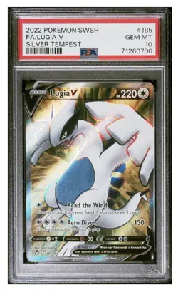 Pokemon Lugia v Alt Art TCG Card Silver Tempest SWSH Ultra Rare PSA 10 - Image 1