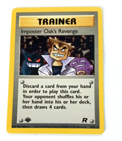 Team Rocket First Edition Imposter Oak's Revenge Vintage Pokemon Card NM - Image 3