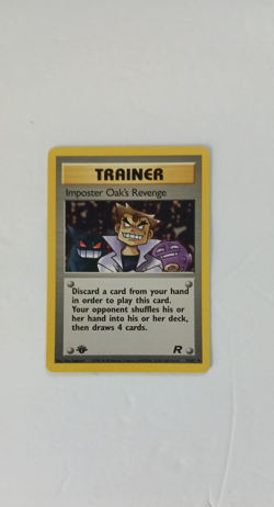 Team Rocket First Edition Imposter Oak's Revenge Vintage Pokemon Card NM - Image 5