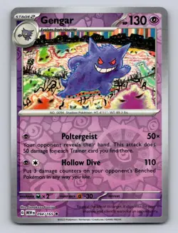 Gengar 094/165 Rare 151 Pokemon Scarlet & Violet Reverse Holo Near Mint! - Image 1