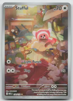 Stufful 154/132 Illustration Rare Mega Evolution Pokemon Holo NM - Image 1