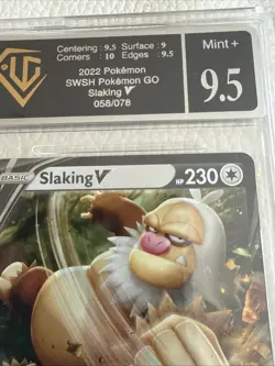 Slaking V Pokemon Go 058/078 Grade 9.5 MInt+ - Image 2