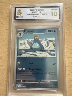 Pokemon TCG Phantasmal Flames Prinplup Reverse Holo 028/094 GRADE MGC 10 - Image 1