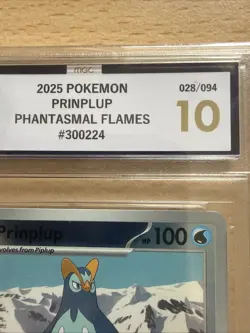 Pokemon TCG Phantasmal Flames Prinplup Reverse Holo 028/094 GRADE MGC 10 - Image 3