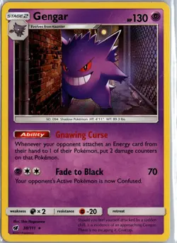 Gengar - 38/111 - Rare Holo - Pokemon Card - Crimson Invasion MP - Image 1