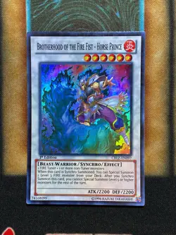 Yugioh Brotherhood Of The Fire Fist - Horse Prince CBLZ-EN097 Super 1st Ed MP - Image 1
