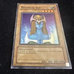 YUGIOH TCG - MYSTICAL ELF - SUPER RARE - LOB-062 UNLIMITED - HP - Image 2