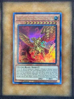 Yugioh The Winged Dragon of Ra LED7-EN000 Ultra Rare Alt Art 1st Ed NM - Image 1