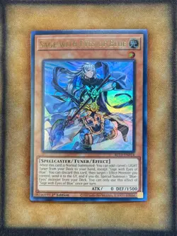 Yugioh Sage with Eyes of Blue BLC1-EN014 Ultra Rare 1st Ed GOLD NM - Image 1