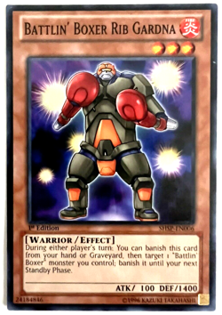 YuGiOh! - Battlin' Boxer Rib Gardna - SHSP-EN006 - 1st Edition - Common - Image 1