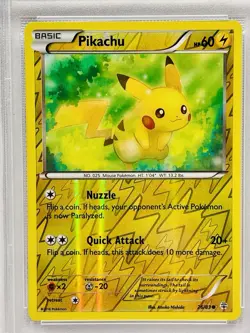 2016 Pokemon XY Generations Pikachu #26 Reverse Foil PSA 7 Quick Attack - Image 2