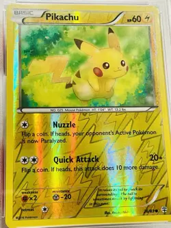 2016 Pokemon XY Generations Pikachu #26 Reverse Foil PSA 7 Quick Attack - Image 3