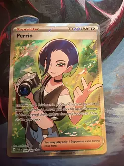 Pokemon TCG Trainer Perrin Holo Rare Twilight Masquerade 209/167 - Image 1