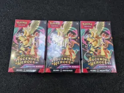 Pokemon TCG Mega Evolution Ascended Heroes Booster Bundle - Sealed x 3 - Image 1