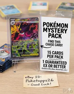POKEMON MYSTERY PACK : Chase Mega Gengar EX 284/217 Ascended Heroes - Image 2