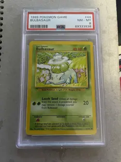 1999 Bulbasaur 44 Pokemon Game PSA 8 - Image 1