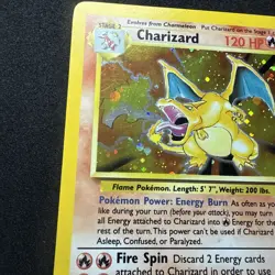 2000 Pokemon Charizard Base Set 2 #4 - Holo Rare - Vintage WOTC - MP - Image 2