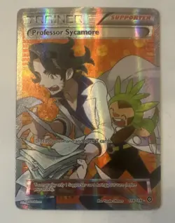 Pokemon Professor Sycamore Ultra Rare Full Art Holo XY Steam Siege 114/114 - Image 1