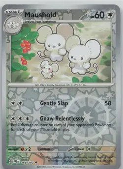 Maushold 168/193 Uncommon Paldea Evolved Pokemon Reverse Holo Near Mint - Image 1