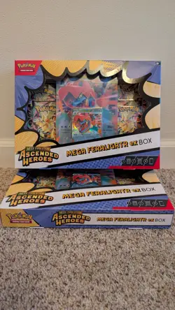 Pokemon TCG Ascended Heroes Mega Feraligatr Ex Boxes SEALED (Lot Of 2) - Image 1
