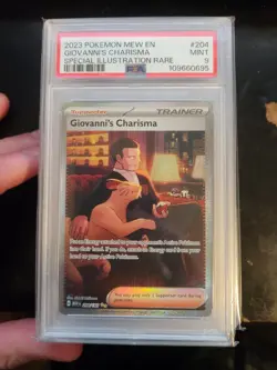 Pokemon Giovanni's Charisma Sv: Scarlet & Violet 151 Holo PSA 9 Mint #204/165 - Image 1