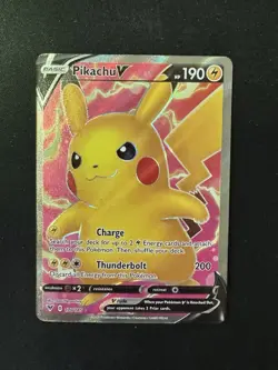 Pokemon TCG Pikachu V 170/185 Full Art Ultra Rare – Vivid Voltage NM/Holo - Image 1