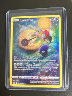 Lunatone CROWN ZENITH NM Pokemon Card Galarian Gallery # GG11/GG70 - Image 1
