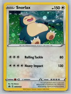 Snorlax - SWSD SWSH: Sword & Shield Promo Cards #SWSH032 Promo Holo NM SWIRL - Image 1