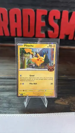 Pikachu 018/091 Cosmos Holo Trick or Trade 2024 Pokemon Card - Image 1
