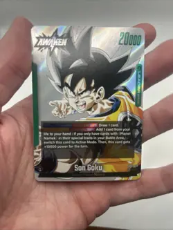 SB02-033 L Son Goku Full Art Leader Card Dragonball Fusion World Manga Booster 2 - Image 3