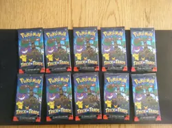10 Packs Pokemon TCG Trick or Trade Booster Packs 2024 Halloween Card Lot Bundle - Image 1