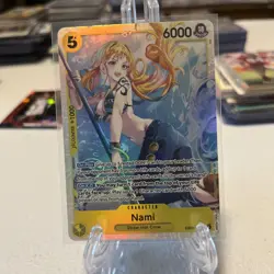 One Piece CCG Nami Super Rare Foil Card EB03 Heroines 053 SR Alt Art - Image 1
