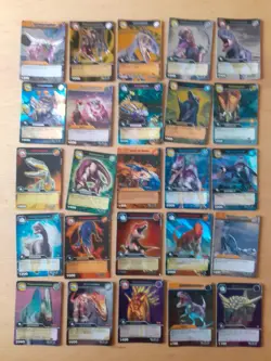 Dinosaur King Trading Card Tcg Holo Rare 25 Cards Tyrannosauras Rex Bundle 1 - Image 1