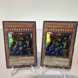 2 Card Lot Yu-Gi-Oh TCG Ultra Rare Gate Guardian RP01-EN023 Reprint NM - Image 1