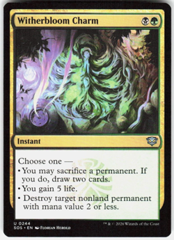 FOIL Witherbloom Charm 244 Secrets of Strixhaven Magic the Gathering - Image 1