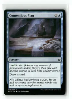Contentious Plan 46 Common War of the Spark Magic: The Gathering Near Mint - Image 1