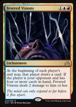 MTG Fevered Visions, Shadows Over Innistrad, Heavily Played, English - Image 1