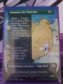 MTG Summon: Fat Chocobo C 0371 [Borderless NON-FOIL] - [NM] Final Fantasy - Image 1