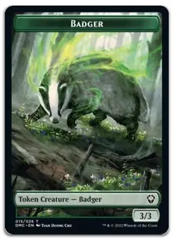 Badger Token #15 (NM) Dominaria United DMC Magic MTG - Image 1