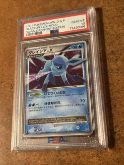 PSA 10 GLACEON LV.X 1st Edition Dawn Dash Japanese Pokemon Card GEM *LOW POP* - Image 2