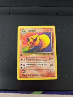 Pokemon TCG Jungle Flareon First Edition Non-Holo Card #19/64 MP - Image 1