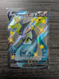 Pokemon TCG Dragapult v SWSH096 Shiny Full Art Promo Card Near Mint Condition - Image 1
