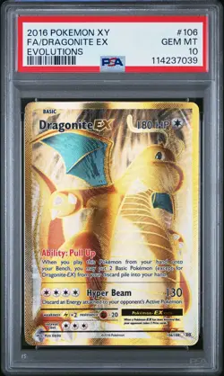 2016 POKEMON EVOLUTIONS DRAGONITE EX #106 PSA 10 GEM MINT #114237039 - Image 1