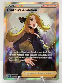 Pokemon Cynthia's Ambition 169/172 Brilliant Stars SWSH FULL ART TRAINER - Image 2