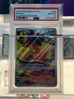 Magby 186/182 SV04: Paradox Rift Holo PSA 10 Pokemon Pokemon - Image 1