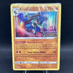 Lucario NM SEALED SWSH186 Brilliant Stars SWSH Build & Battle Deck Pokemon - Image 1