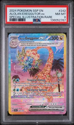 ALOLAN EXEGGUTOR EX 242/191 SPECIAL ILLUSTRATION RARE POKEMON PSA 8 - Image 1