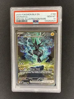Pokemon TCG: Zekrom ex 166/086 (BLK 2025) PSA 10 - Special Illustration Rare - Image 1